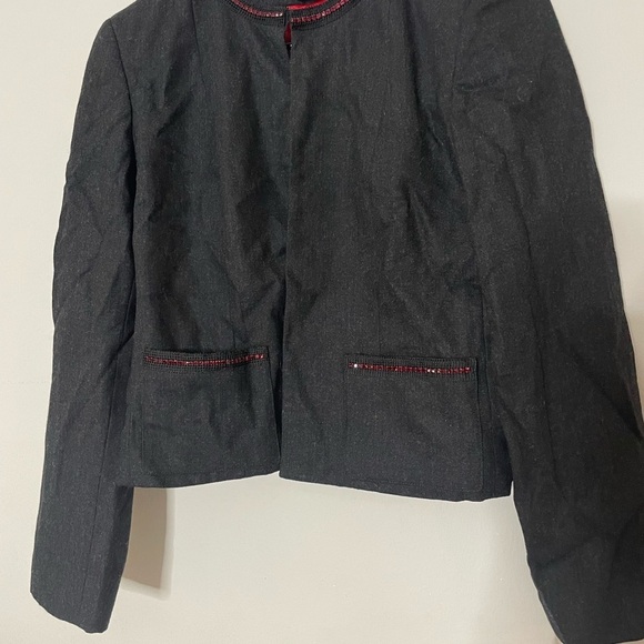 Harve Benard Jackets & Blazers - NWT!! Harve’ Benard Evening Black Blazer with Red Accents Size 6